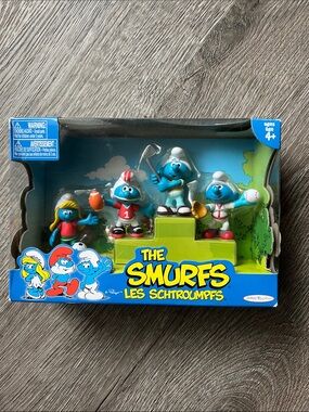RETRO SMURFS Y2K sports figures NEW IN BOX Jakks Pacific Inc 2009
